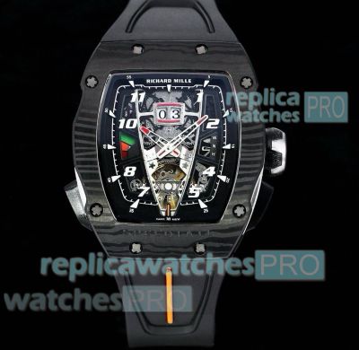 New Richard Mille RM 40-01 Carbon Fiber Tourbillon McLaren Speedtail Men Watch Super Clone